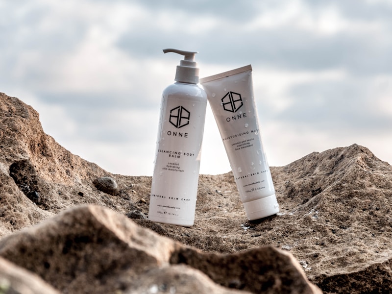 Argan Body Oil private label — luxurious body oil with Argan and Sweet Almond in pump bottle