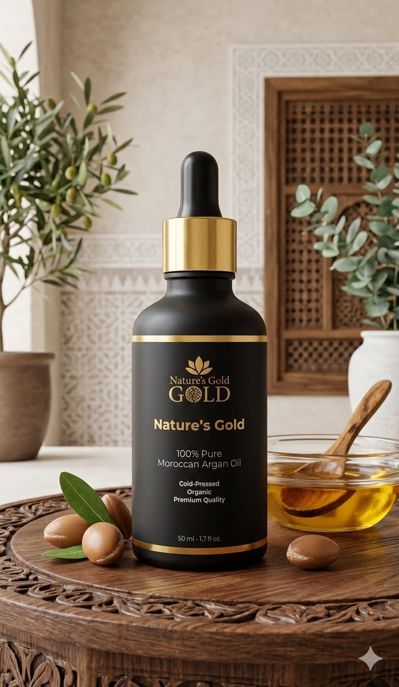 Private label Argan Oil dropper bottle — 100% Pure Moroccan Argan Oil cold-pressed organic, custom branded for your brand